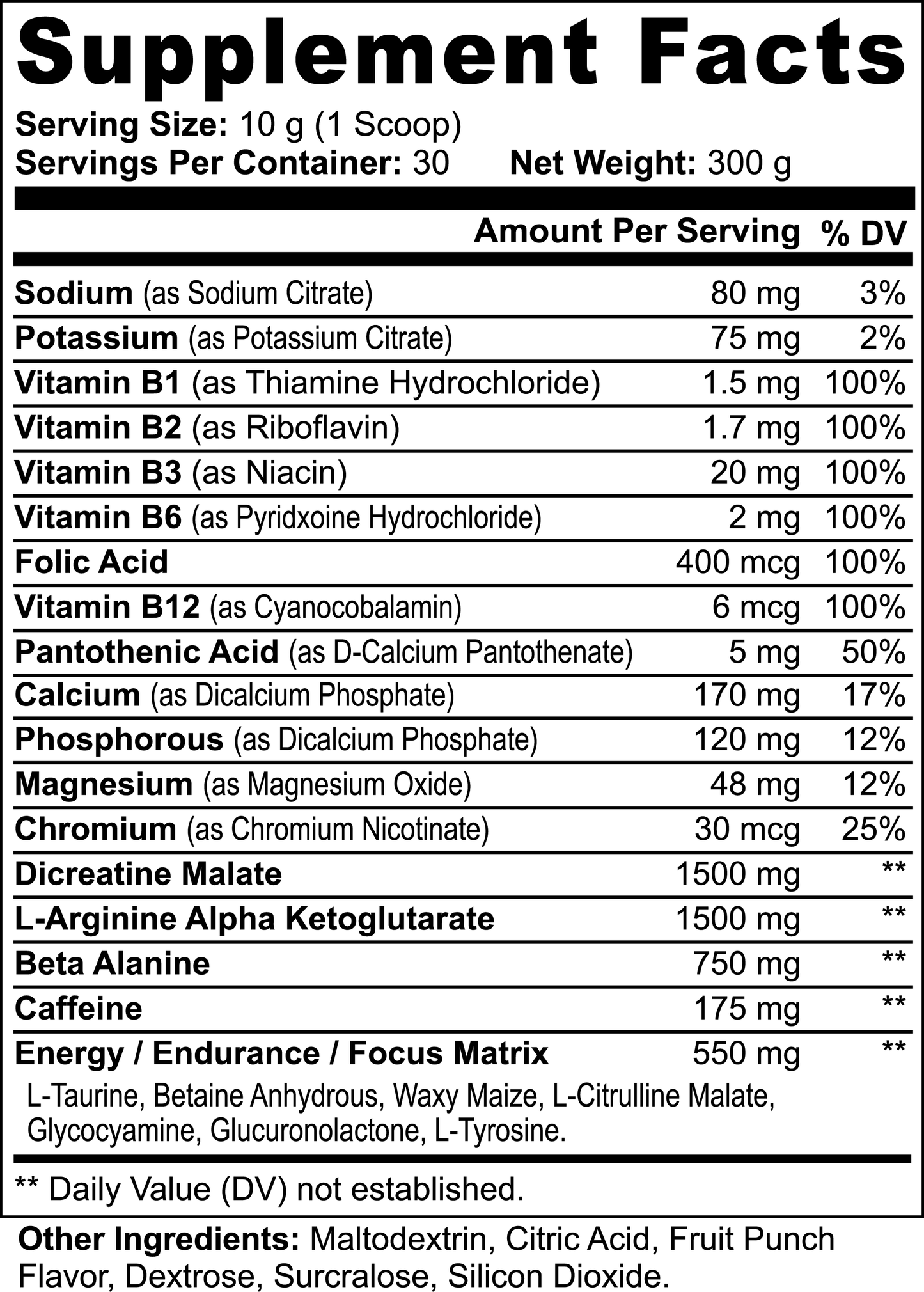 ProPulse Pre-Workout Powder (Fruit Punch)