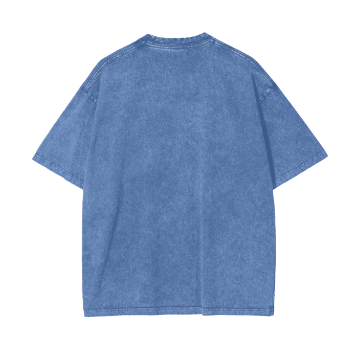 Acid Wash Oversize T-Shirt - White Logo