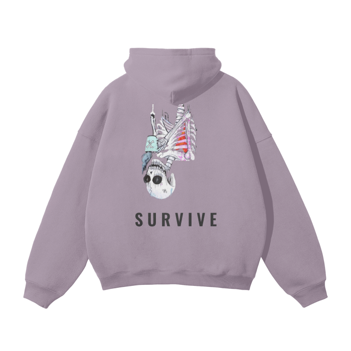 Skull Fleece Oversized Hoodie
