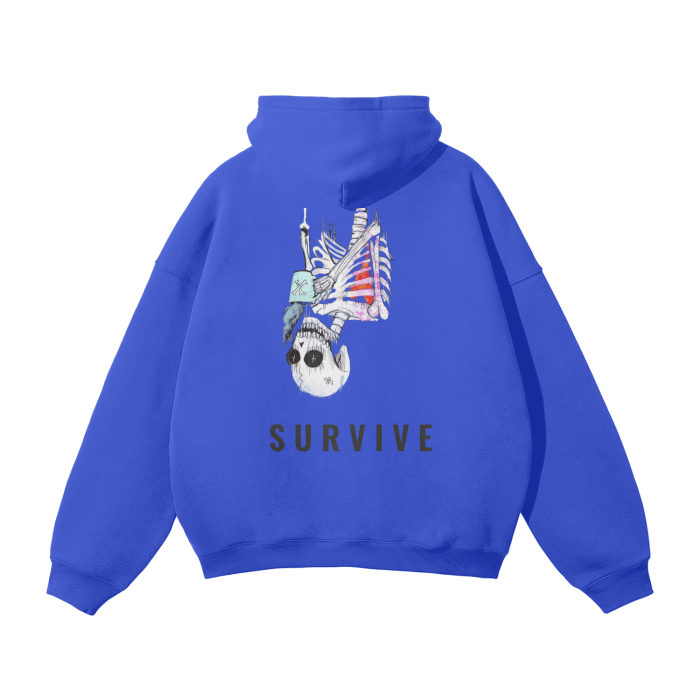 Skull Fleece Oversized Hoodie