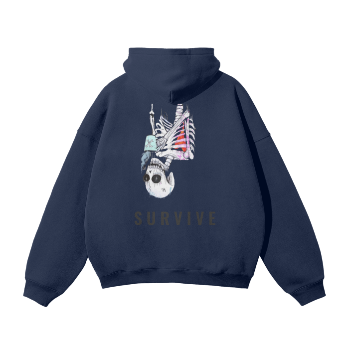 Skull Fleece Oversized Hoodie