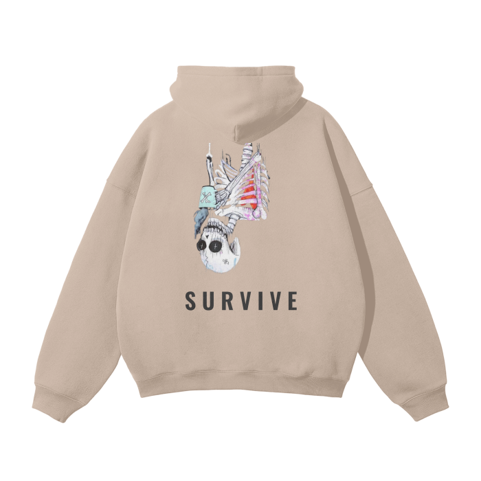 Skull Fleece Oversized Hoodie