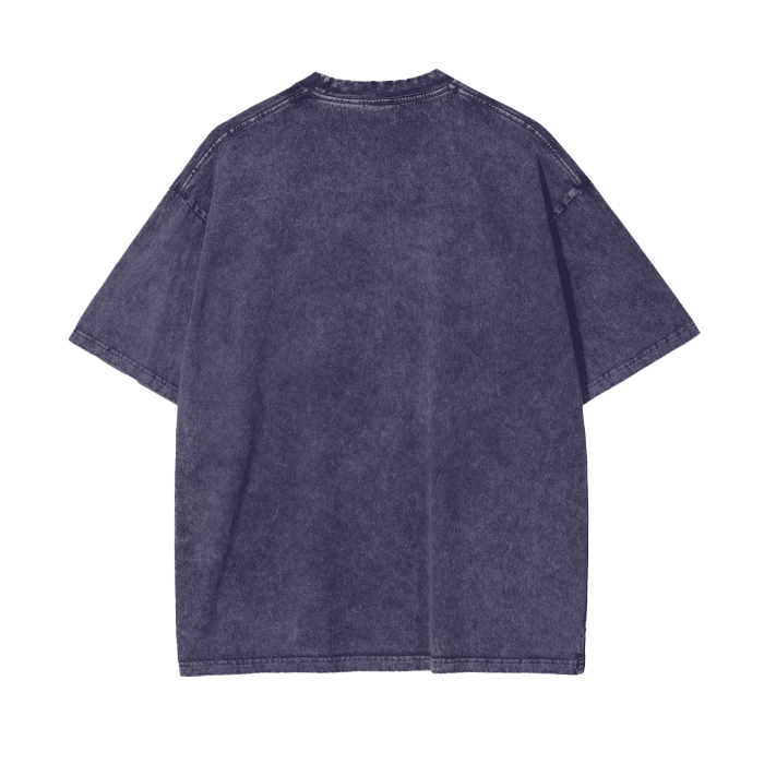 Acid Wash Oversize T-Shirt - White Logo