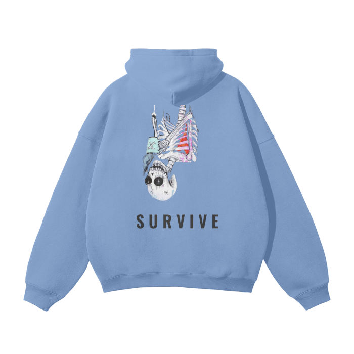 Skull Fleece Oversized Hoodie