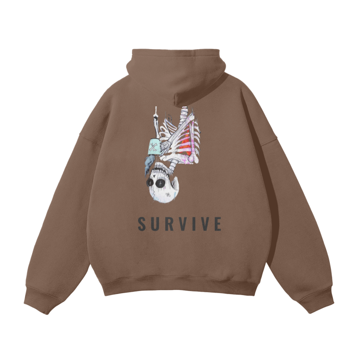 Skull Fleece Oversized Hoodie