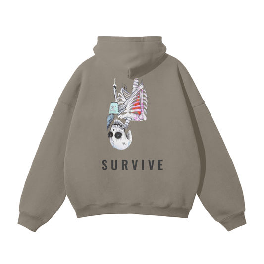 Skull Fleece Oversized Hoodie